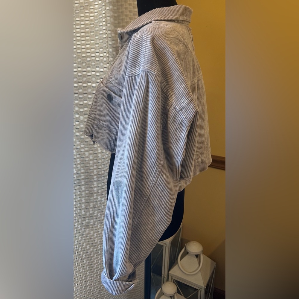 POL Beige Corduroy Cropped Jacket Bohemian - Picture 3 of 9